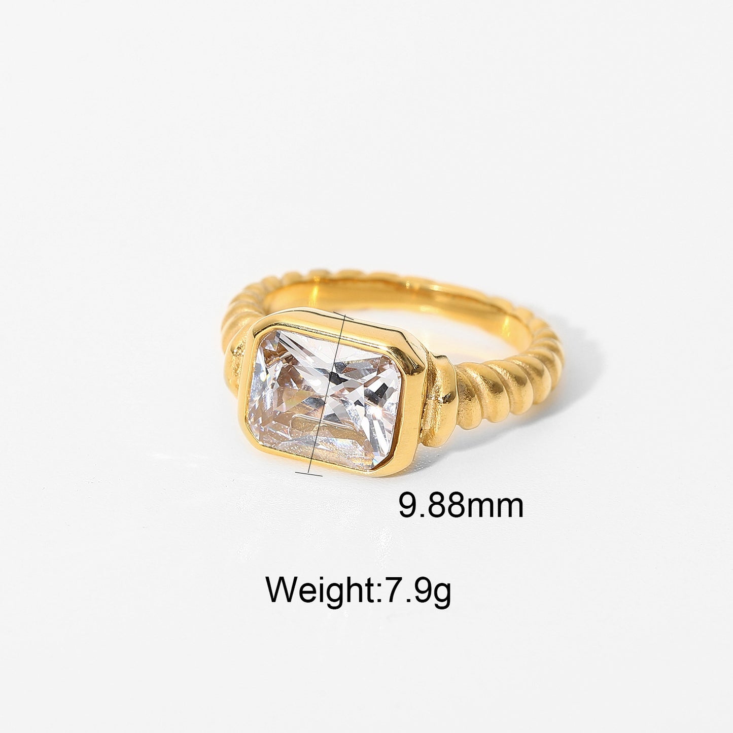 18K Gold Plated Zircon Ring