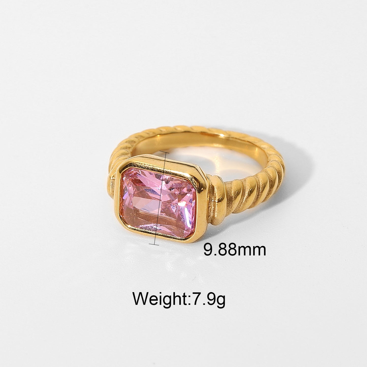 18K Gold Plated Zircon Ring