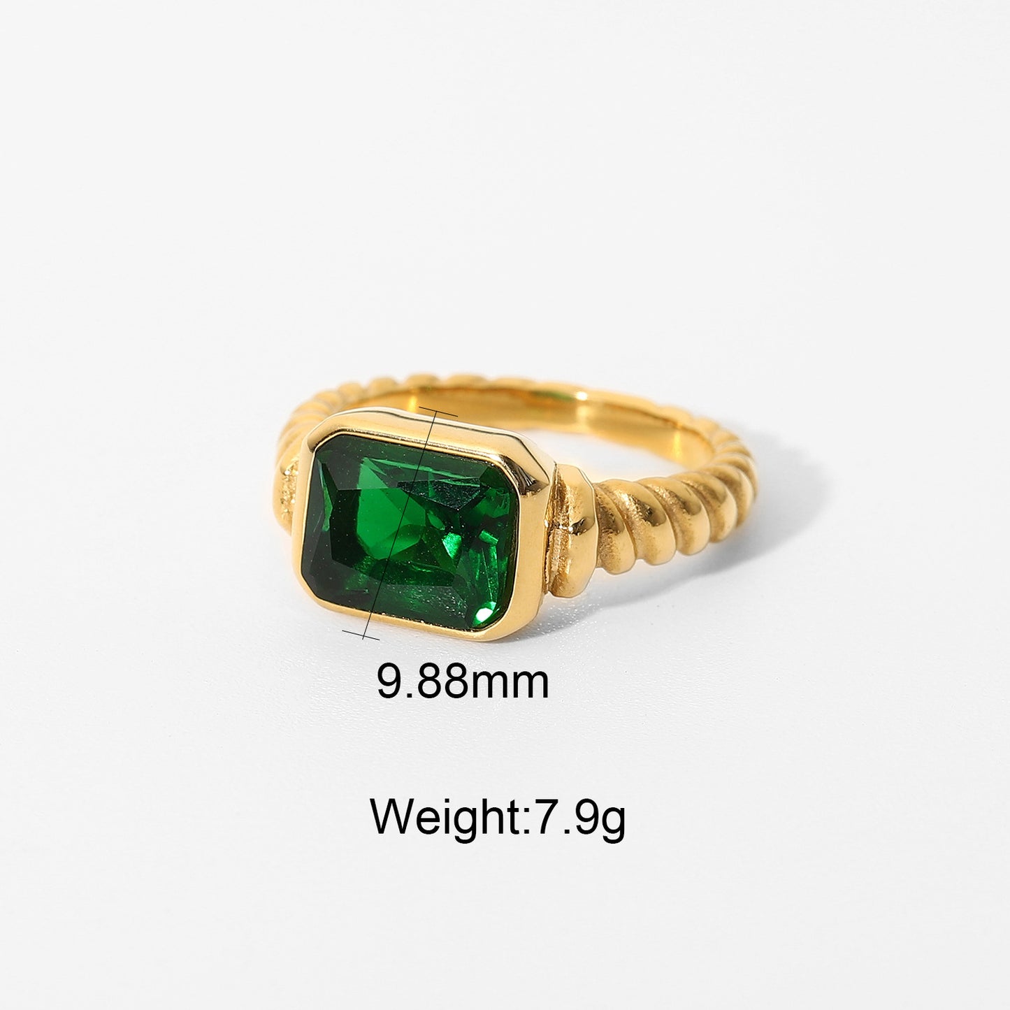 18K Gold Plated Zircon Ring