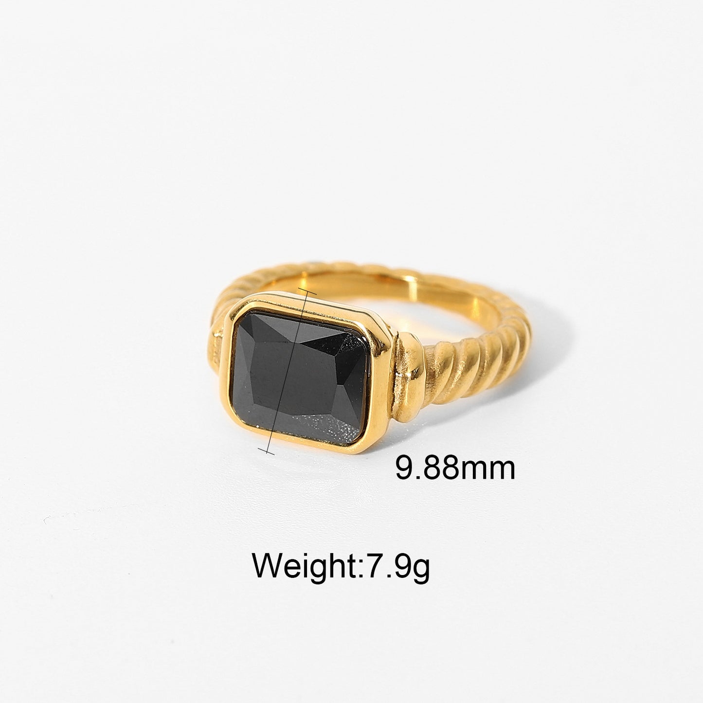 18K Gold Plated Zircon Ring