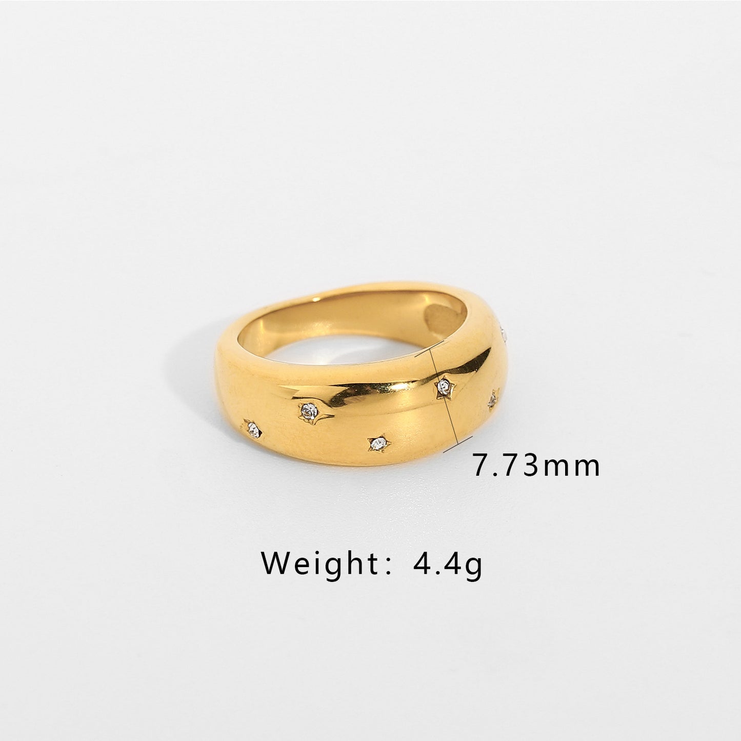 18K Gold Plated Zircon Ring