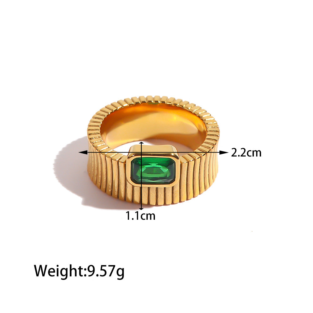 18K Gold Plated Zircon Ring