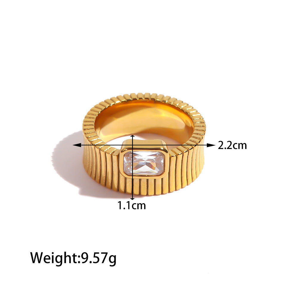 18K Gold Plated Zircon Ring