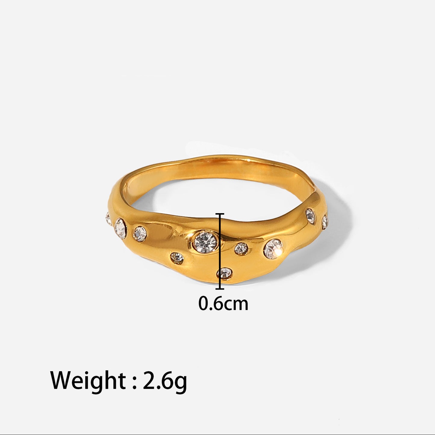 18K Gold Plated Zircon Ring