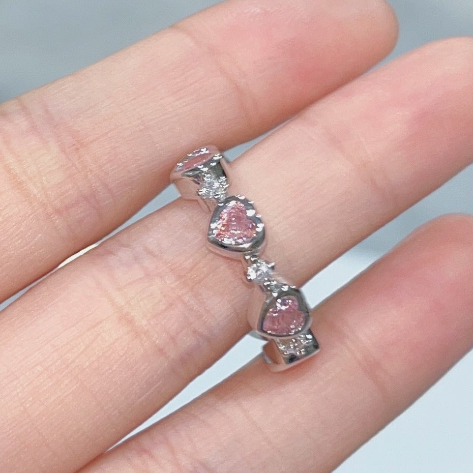 Heart-shaped open ring