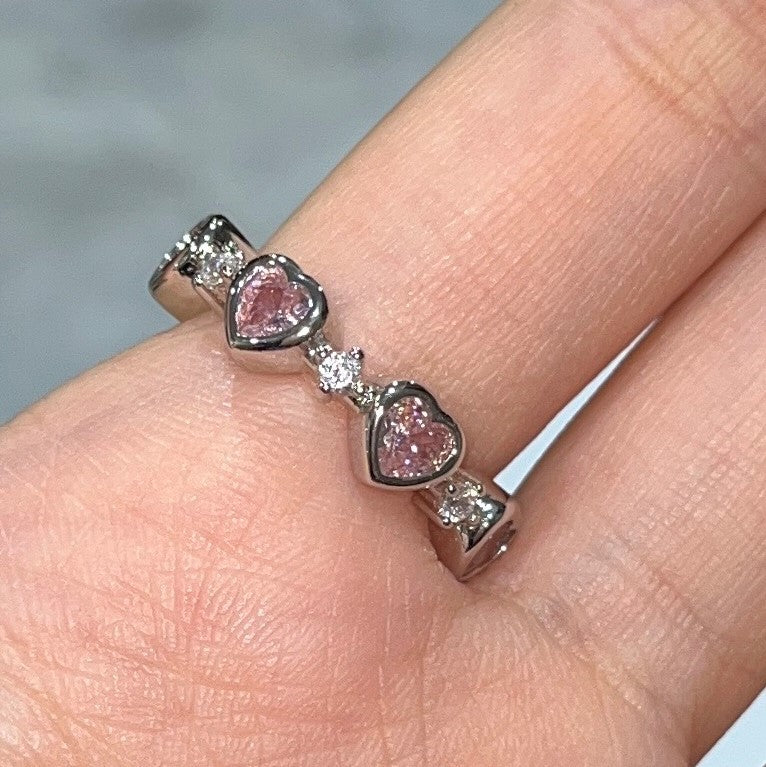 Heart-shaped open ring