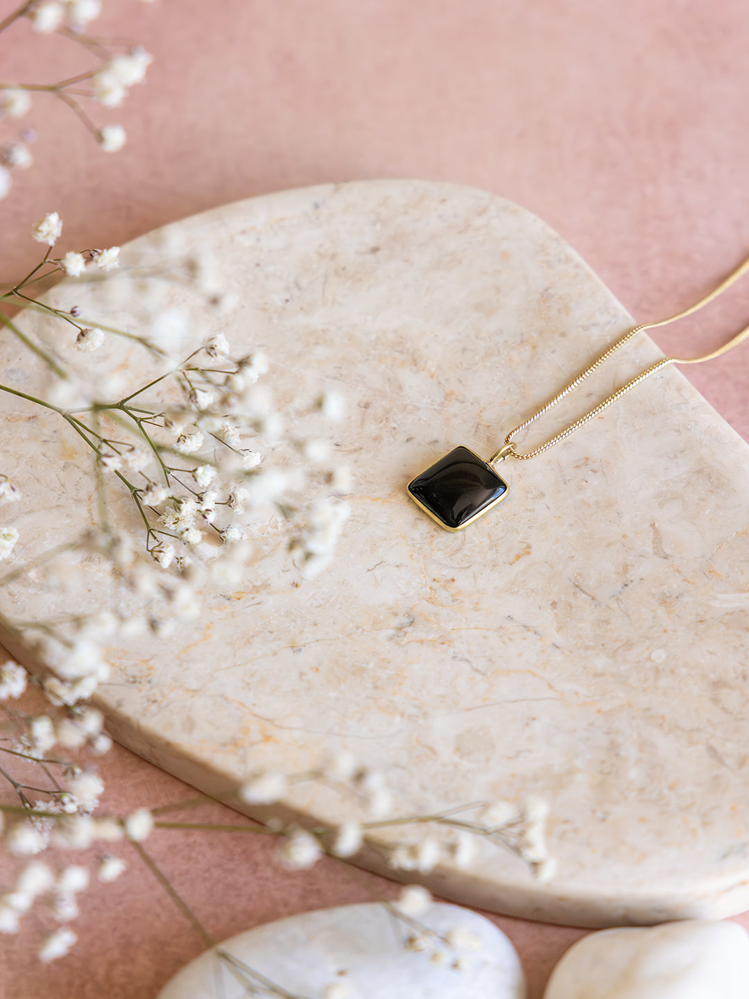 Midnight Square Necklace