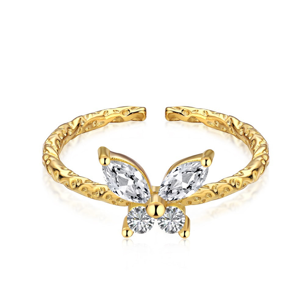 Marquise Zircon Butterfly Ring