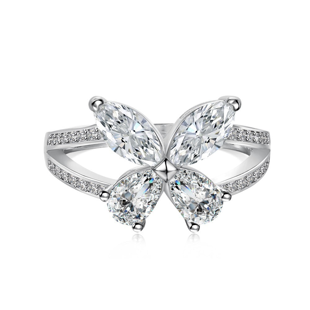 Marquise Zircon Butterfly Ring