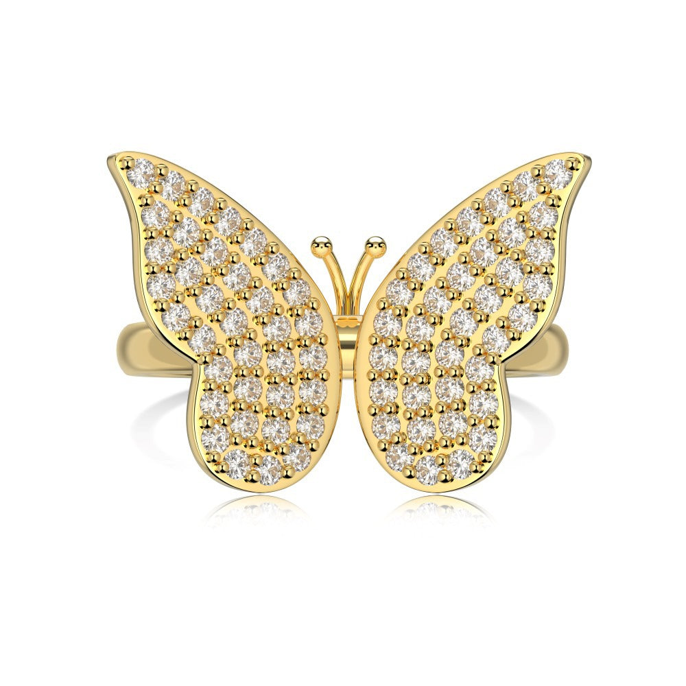 Marquise Zircon Butterfly Ring