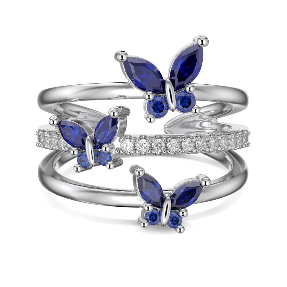 Marquise Zircon Butterfly Ring