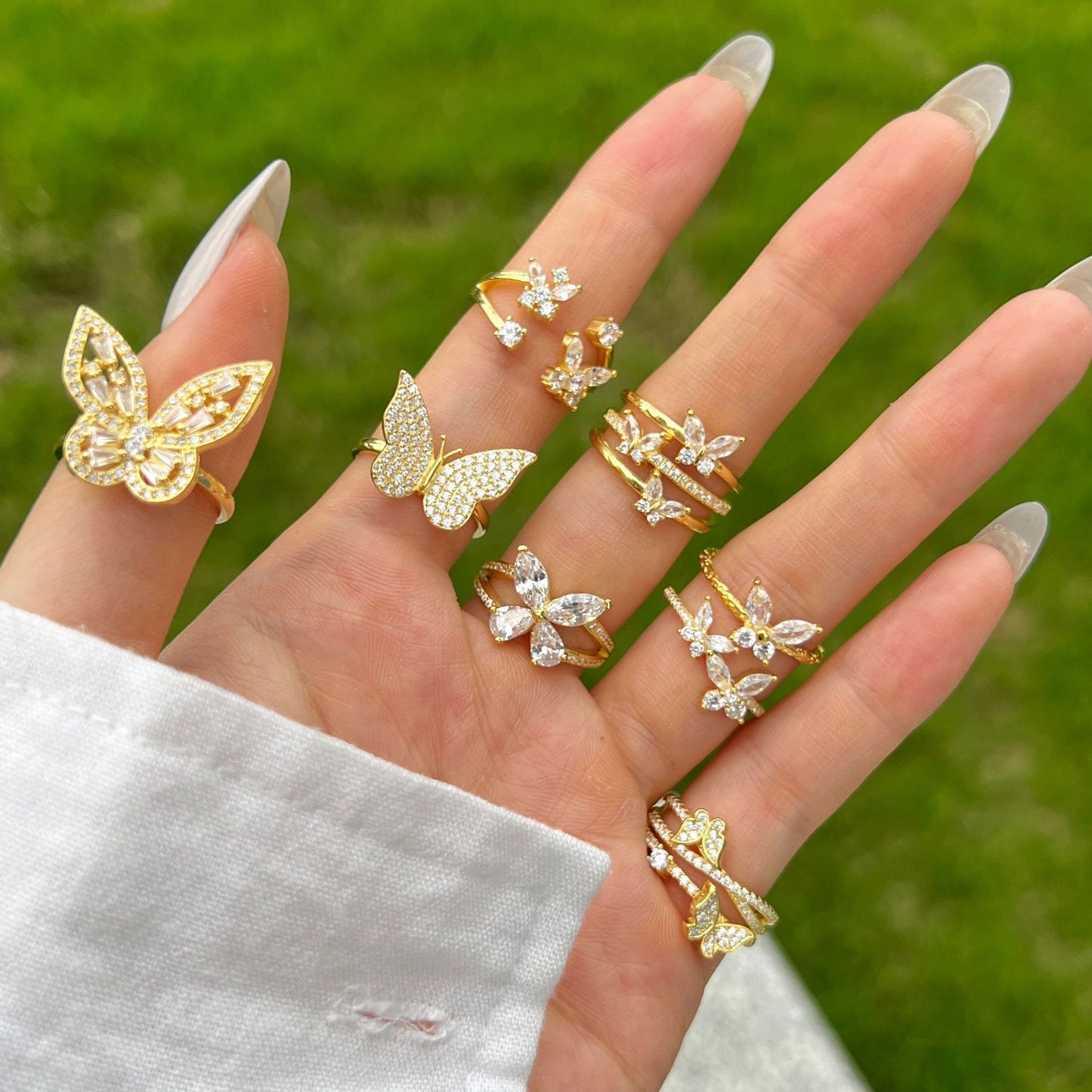 Marquise Zircon Butterfly Ring