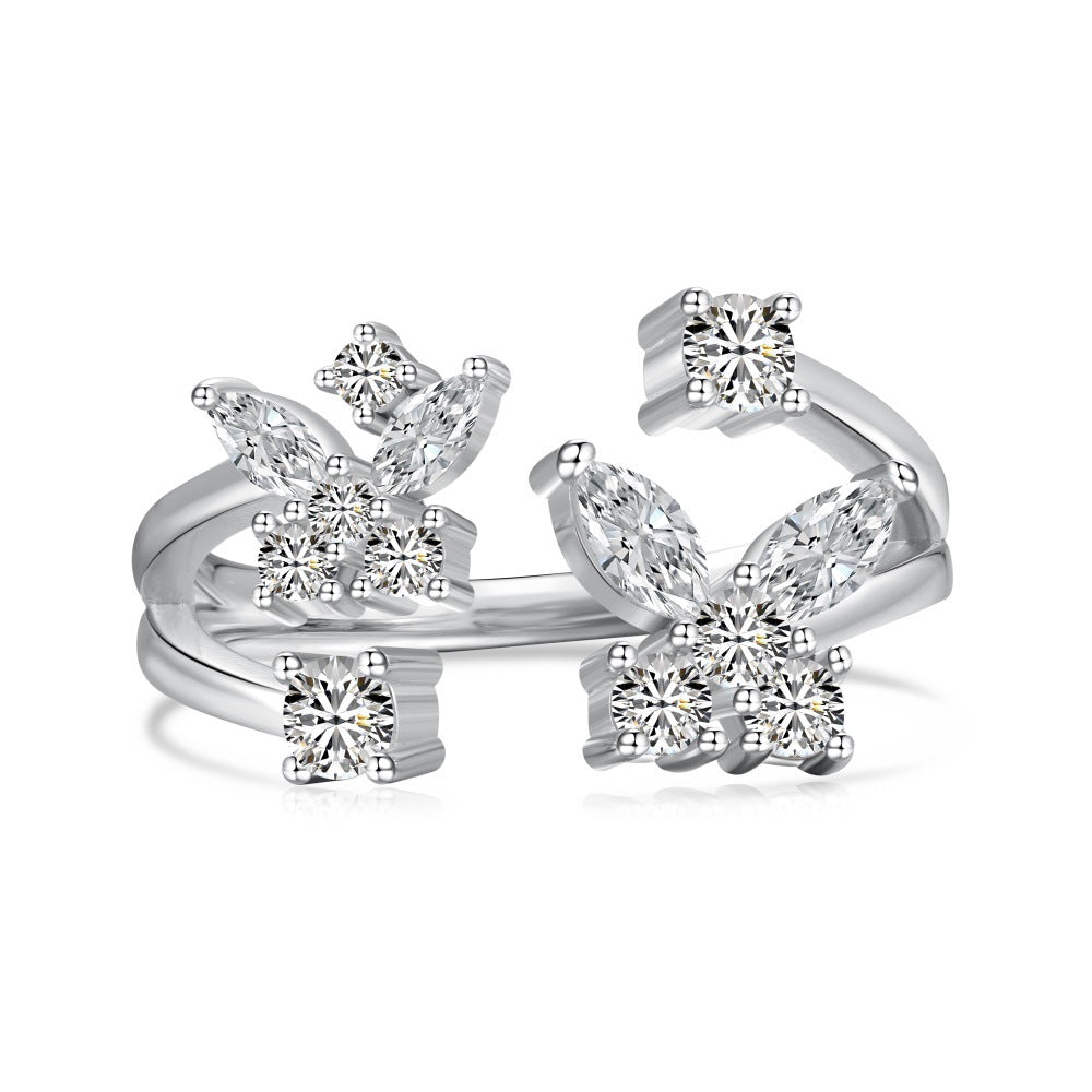 Marquise Zircon Butterfly Ring