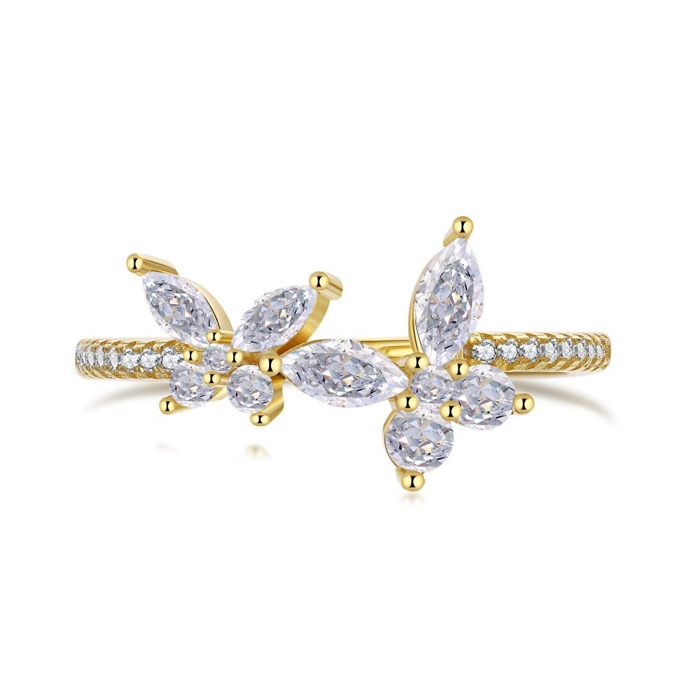 Marquise Zircon Butterfly Ring