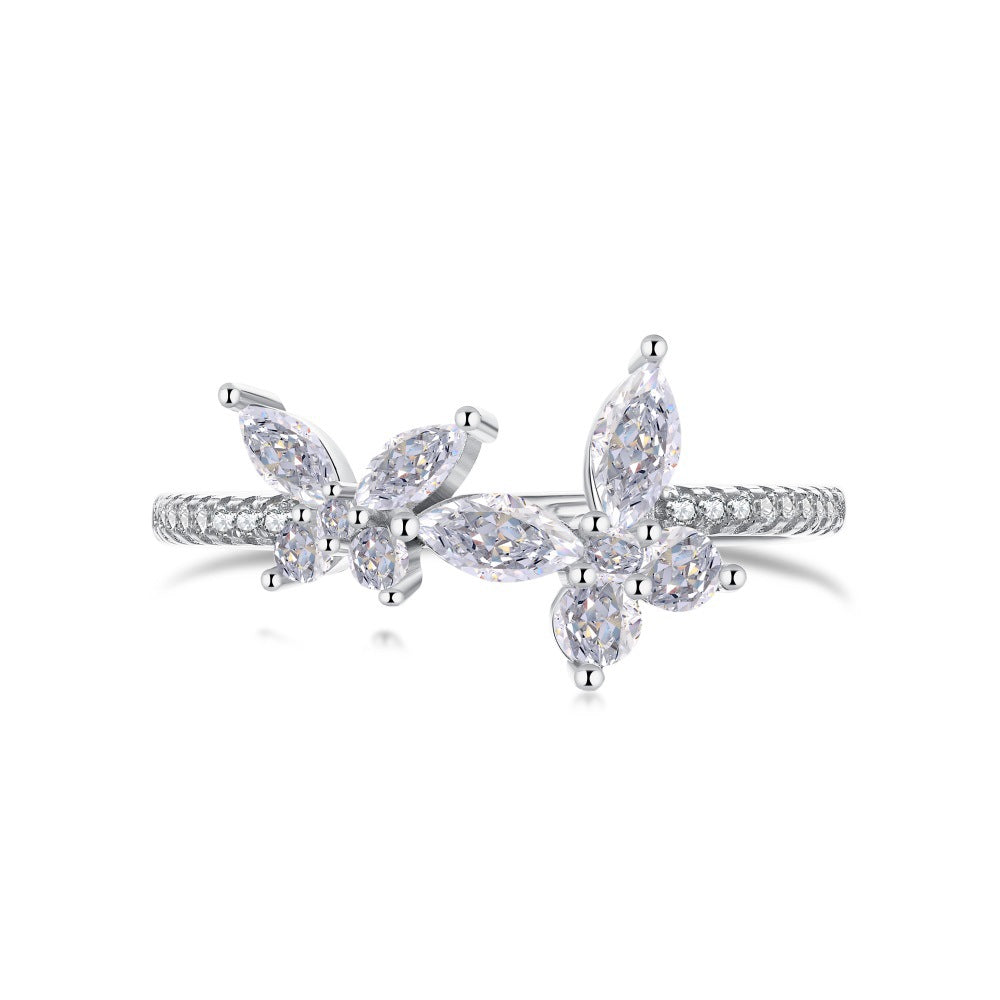 Marquise Zircon Butterfly Ring