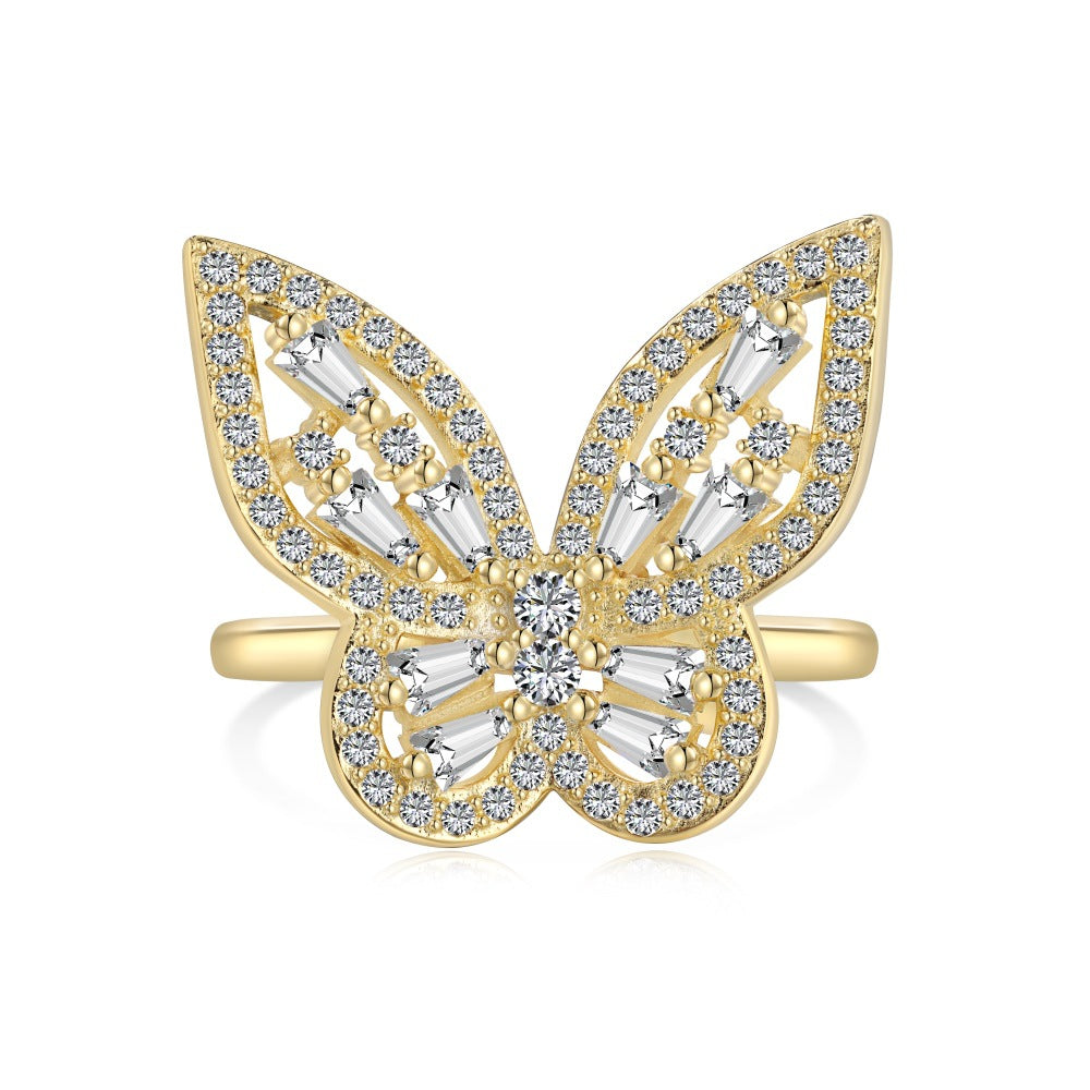 Marquise Zircon Butterfly Ring