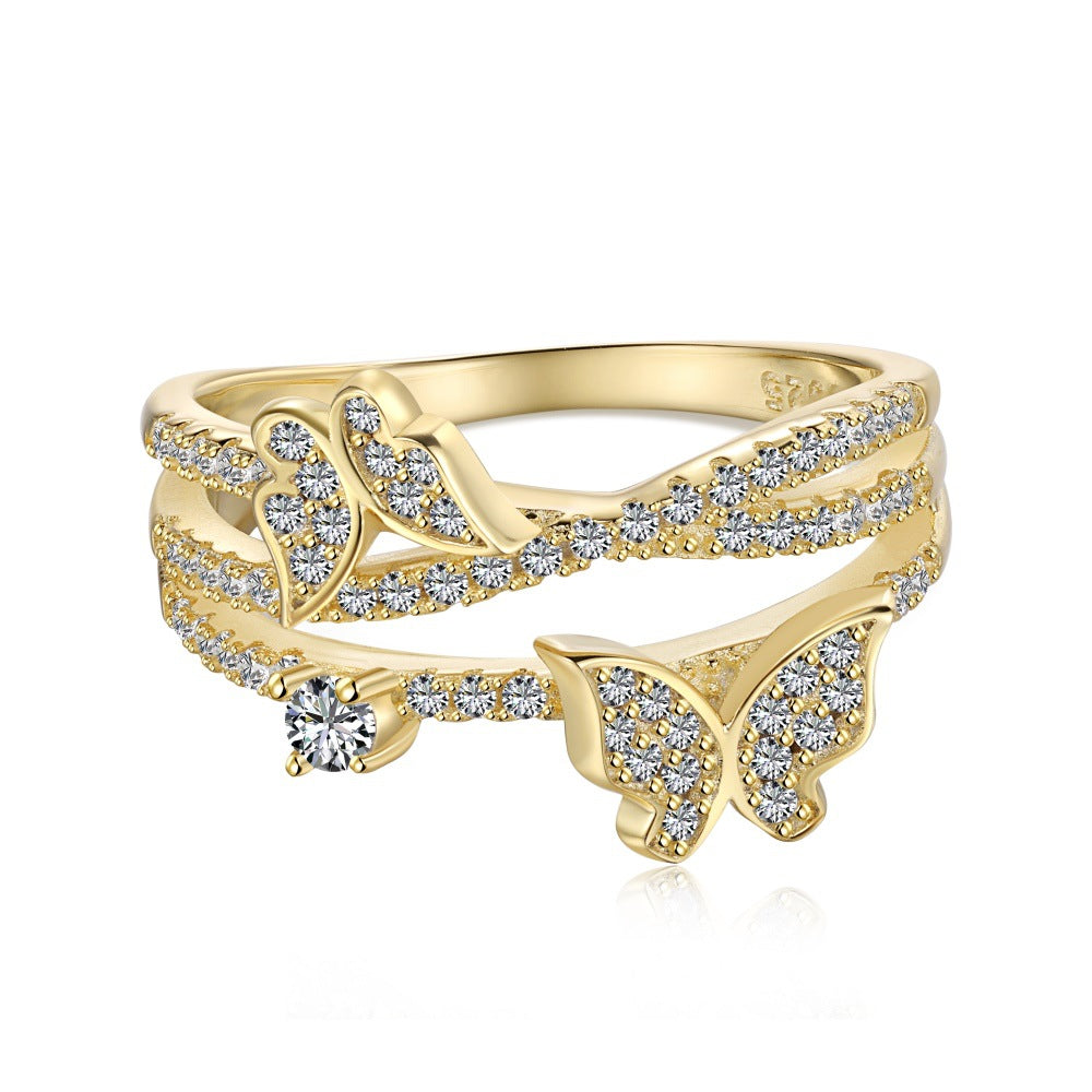 Marquise Zircon Butterfly Ring