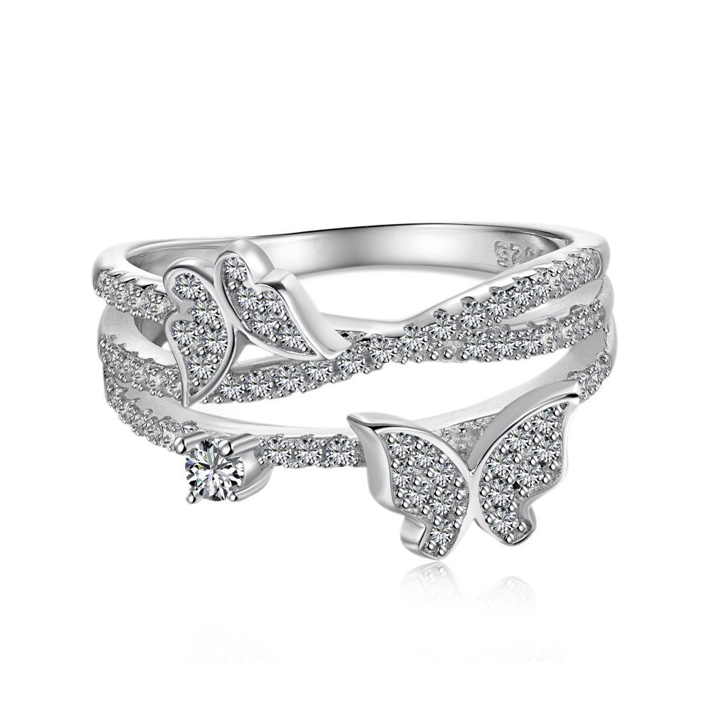 Marquise Zircon Butterfly Ring