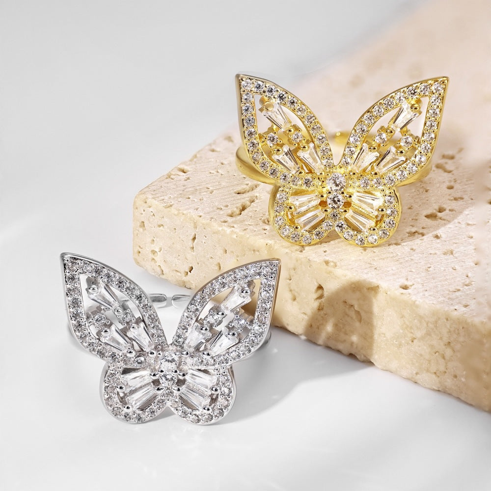 Marquise Zircon Butterfly Ring